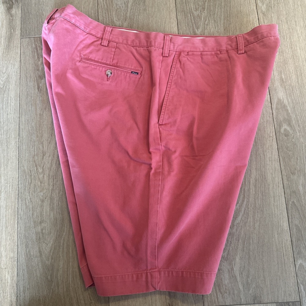 Polo Ralph Lauren Men's‎ Big & Tall Red Faded Chino Shorts Preppy Size 46